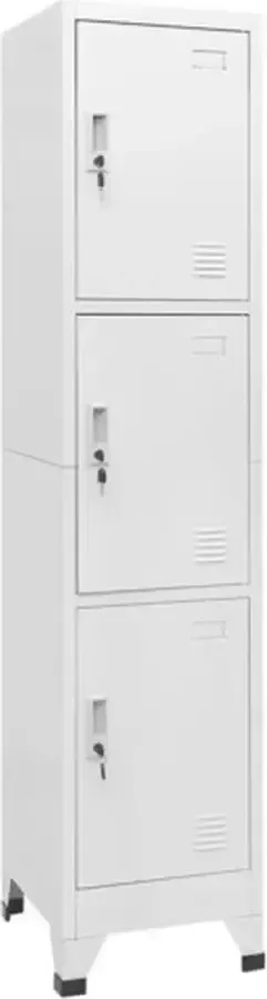 VidaXL Prolenta Premium Lockerkast met 3 vakken 38x45x180 cm - Foto 3