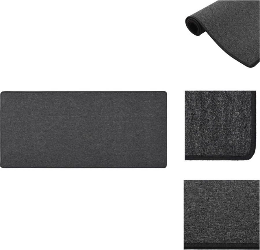 VidaXL Vloerkleed Vloerkleden Loper Vloerkleed Loper Vloerkleden Tapijtloper 50x100 cm antracietkleurig - Foto 2