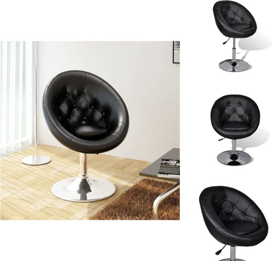 VidaXL Chaise Longue Lounger Loungers Loungebank Barstoel kunstleer zwart