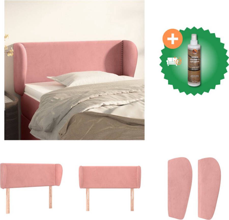 VidaXL Hoofdbord Classic s Bedaccessoire 100 x 5 x 78 88 cm Zwart Bedonderdeel Inclusief Houtreiniger en verfrisser