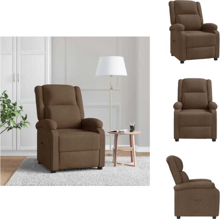 VidaXL Luxe verstelbare fauteuil bruin 71 x 90.5 x 96 cm comfortabel en duurzaam Fauteuil