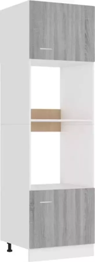 VidaXL Magnetronkast Lyon 60x57x207 cm bewerkt hout grijs sonoma eiken - Foto 6