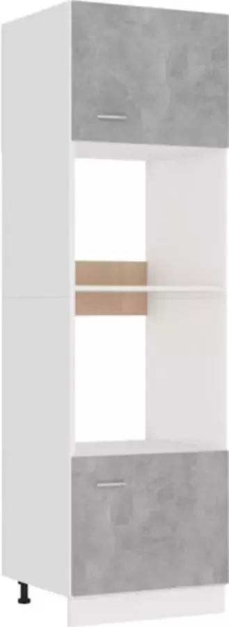 VidaXL -Magnetronkast-60x57x207-cm-bewerkt-hout-betongrijs - Foto 4