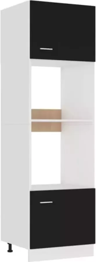 VidaXL Magnetronkast Lyon 60x57x207 cm bewerkt hout zwart - Foto 4