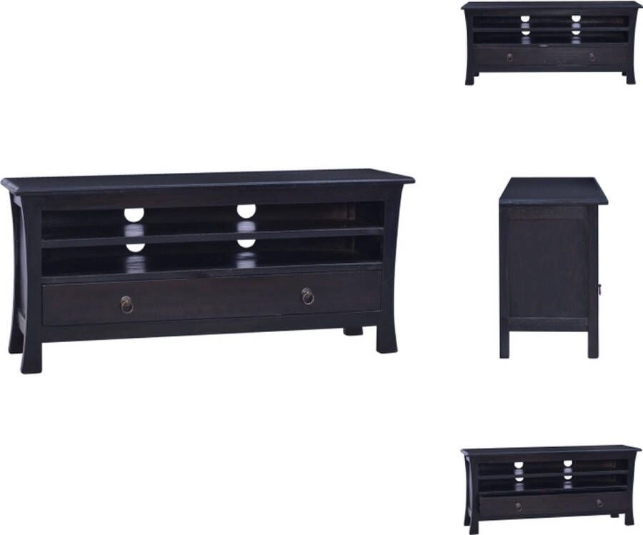 VidaXL Tv-meubel Tv-meubels Tv-kast Tv-kasten Tv-meubel 100x30x45 cm massief mahoniehout lichtkoffiekleurig - Foto 2