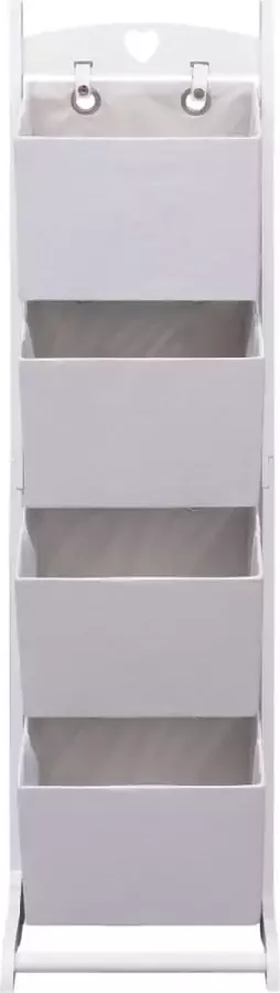 VidaXL Mandenrek 2-laags 35x35x125 cm hout wit