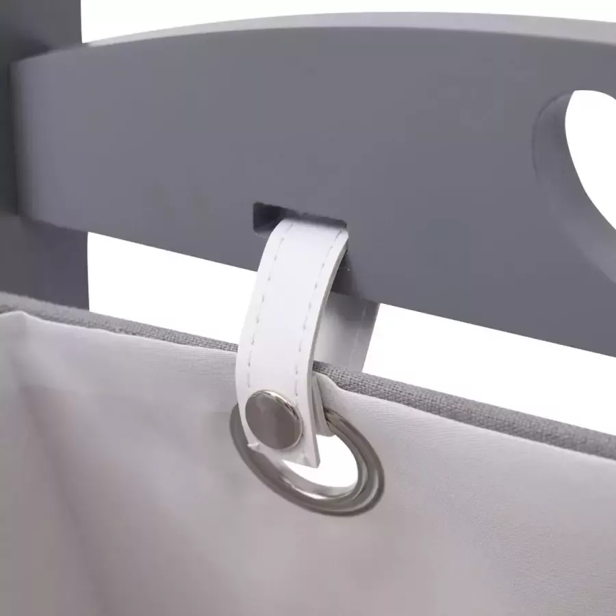 VidaXL Mandenrek 4-laags 35x35x125 cm hout donkergrijs