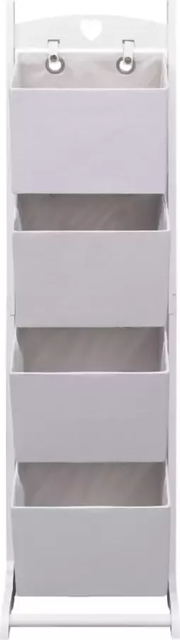 VidaXL Mandenrek 4-laags bloem 35x35x125 cm hout - Foto 2