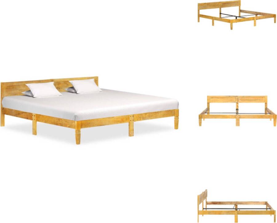 VidaXL Bedframe Bedframes Bed Frame Bed Frames Bedframe massief mangohout 200 cm - Foto 2