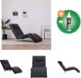 VidaXL Massage chaise longue met kussen kunstleer zwart Chaise longue Inclusief Reiniger - Thumbnail 1