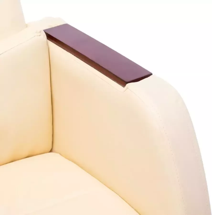 VIDAXL Massage kantoorstoel kunstleer crèmekleurig - Foto 1