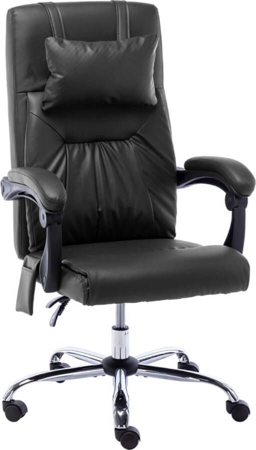 VidaXL -Massage-kantoorstoel-kunstleer-zwart - Foto 2