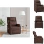 VidaXL Massagefauteuil bruin 70 x 93 x 98 cm verstelbaar Fauteuil - Thumbnail 1