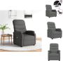 VidaXL Massagefauteuil Elektrisch Donkergrijs 75x91x101cm 6-punts trillingsmassage Fauteuil - Thumbnail 1