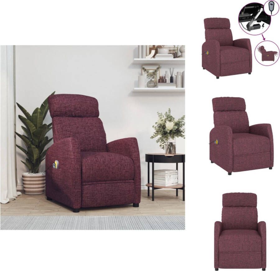 VidaXL Massagefauteuil Elektrisch verstelbaar 65x97x104.5 cm Paars Fauteuil