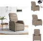 VidaXL Massagefauteuil Elektrisch verstelbaar 75x91x101 cm Cappuccino Kunstleer Fauteuil - Thumbnail 1