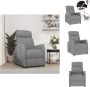 VidaXL Massagefauteuil Elektrisch Verstelbaar  Lichtgrijs  65x97x104.5 cm  Massagefunctie  Comfortabel en Duurzaam Fauteuil - Thumbnail 2