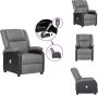 VidaXL Massagefauteuil Elektrisch verstelbaar Met massagefunctie Comfortabele zitervaring Stevig en stabiel frame Lichtgrijs 70x93x98 cm Fauteuil - Thumbnail 1