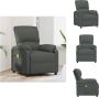 VidaXL Massagefauteuil Verstelbaar 6-punts massage Donkergrijs 71x95x102 cm Fauteuil - Thumbnail 1