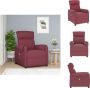 VidaXL Massagefauteuil Verstelbaar 6-punts massage Wijnrood 71x95x95cm Fauteuil - Thumbnail 1