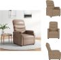 VidaXL Massagefauteuil Verstelbaar Massagefunctie Comfortabel zitcomfort Kunstleer Stevig frame Cappuccino 75x91x101cm Fauteuil - Thumbnail 1