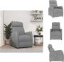 VidaXL Massagefauteuil Verstelbaar Massagefunctie Comfortabele zit Lichtgrijs 65x97x104.5 cm Fauteuil - Thumbnail 2