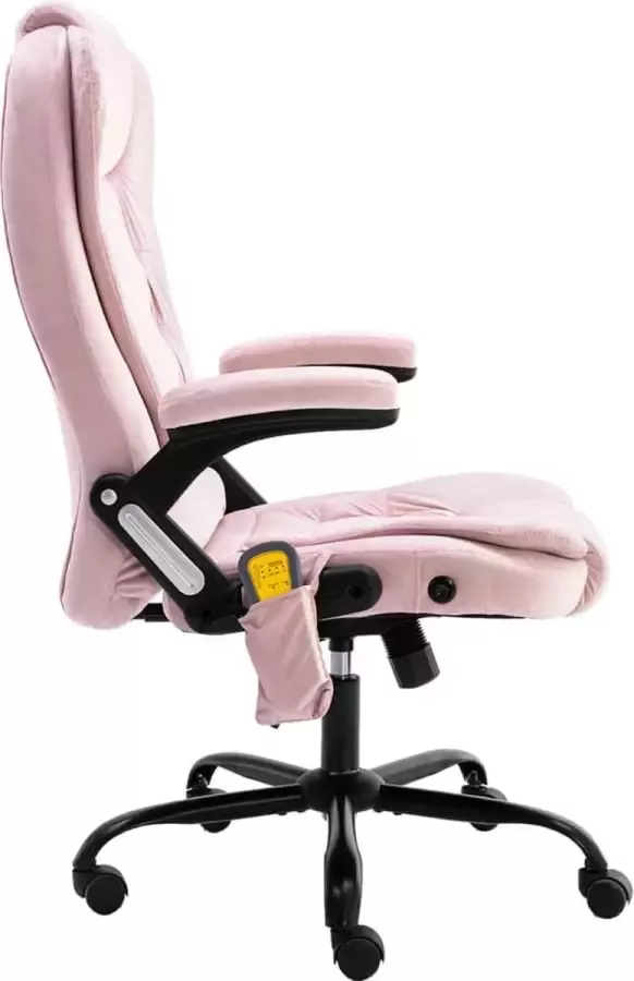 VidaXL -Massagekantoorstoel-fluweel-roze - Foto 2