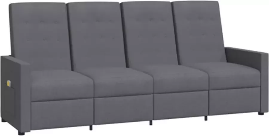 VidaXL Massagestoel 4-zits verstelbaar stof lichtgrijs - Foto 2