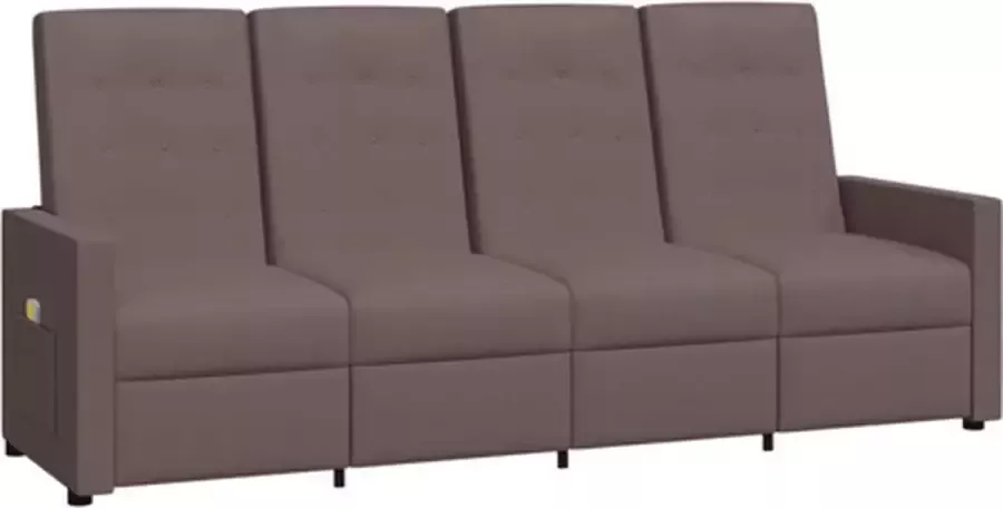VidaXL Massagestoel 4-zits verstelbaar stof taupe - Foto 2