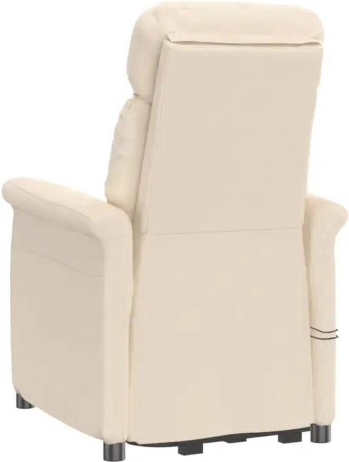 VidaXL Massagestoel elektrisch verstelbaar microvezel beige - Foto 3