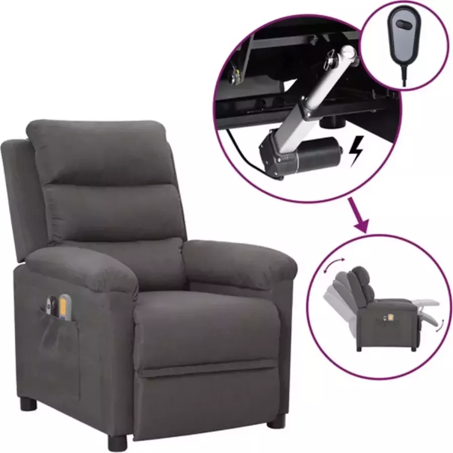 Vida XL vidaXL Massagestoel elektrisch stof donkergrijs-VXL-3098976 - Foto 2