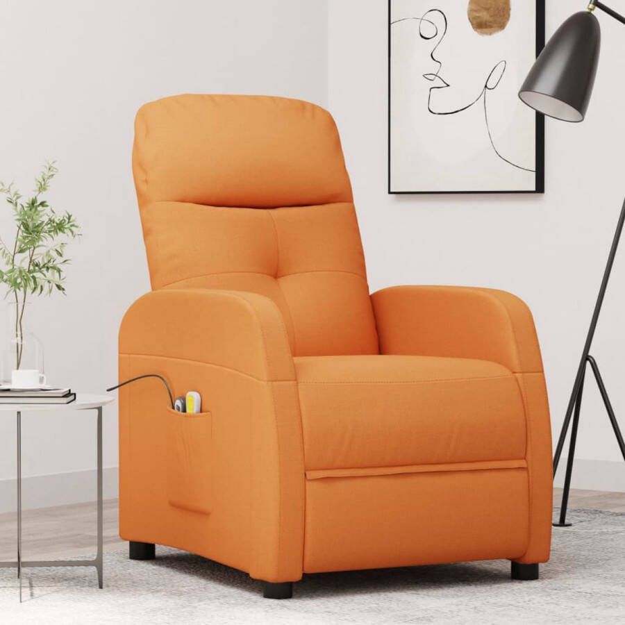 VidaXL -Massagestoel-elektrisch-stof-geel - Foto 2