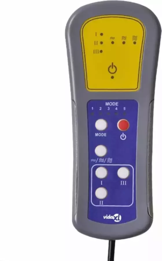 VidaXL -Massagestoel-elektrisch-stof-lichtgeel - Foto 4