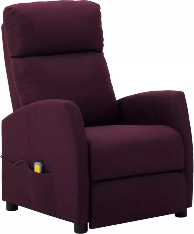 VidaXL Massagestoel verstelbaar elektrisch stof paars - Foto 4