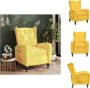 VidaXL Massagestoel Elektrisch verstelbaar Fluweel Geel 66x90x98 cm 4-punts trillingsmassage Fauteuil - Thumbnail 1