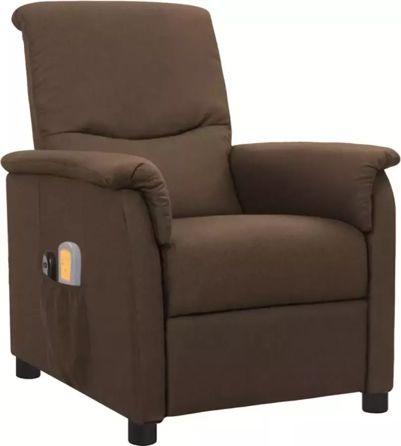 VidaXL -Massagestoel-elektrisch-verstelbaar-stof-bruin - Foto 3