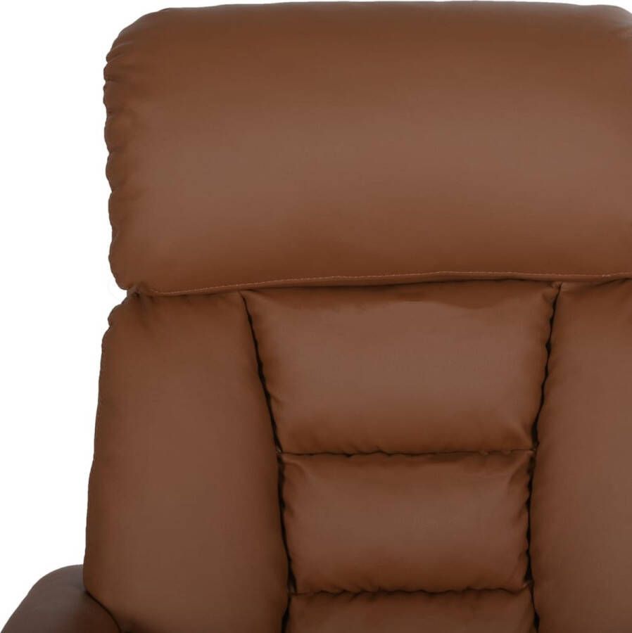 VidaXL Massagestoel verstelbaar kunstleer bruin - Foto 2