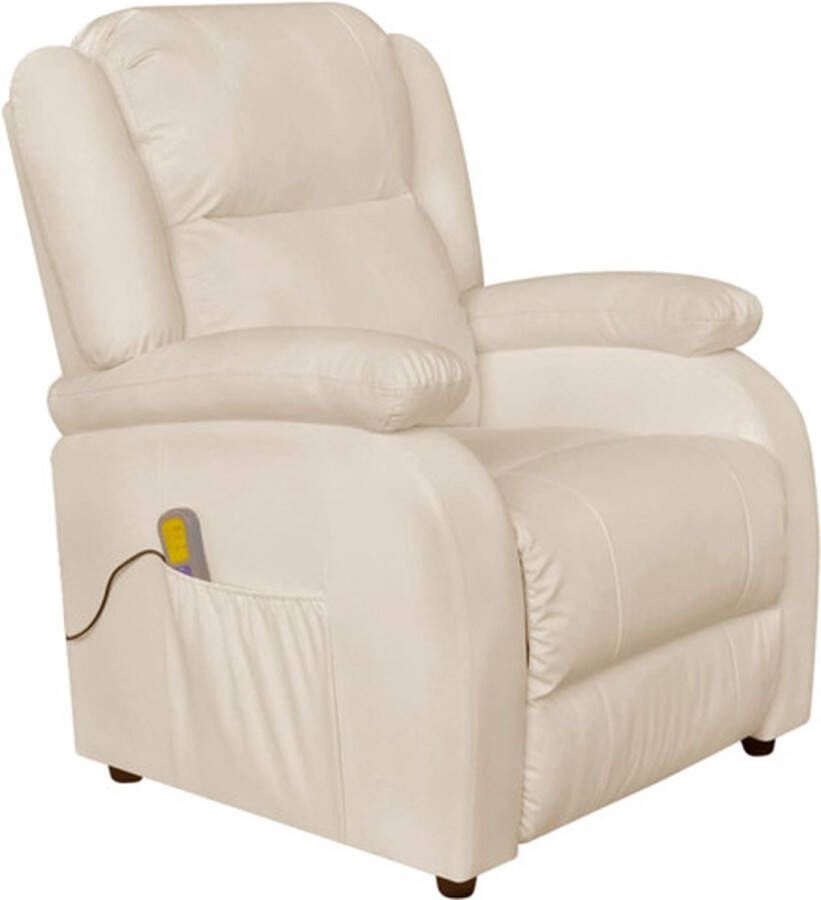 VidaXL -Massagestoel-kunstleer-crèmewit - Foto 3