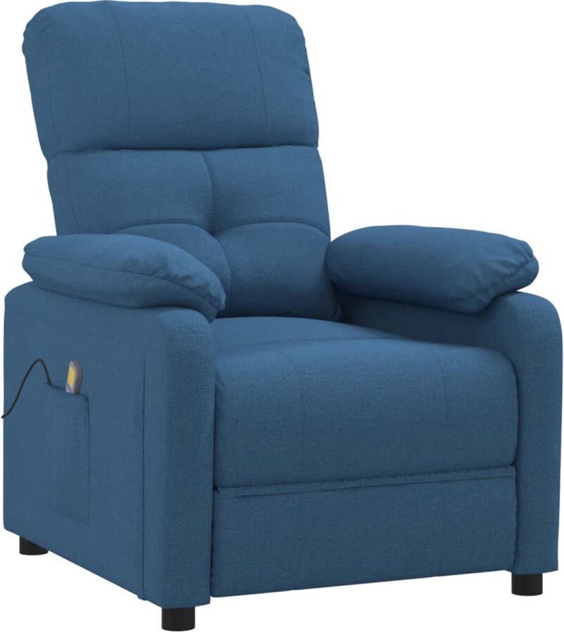 VidaXL -Massagestoel-stof-blauw - Foto 1
