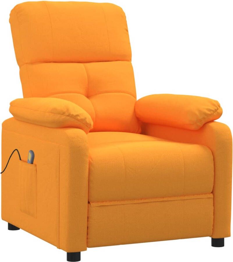 VidaXL -Massagestoel-stof-donkergeel - Foto 2