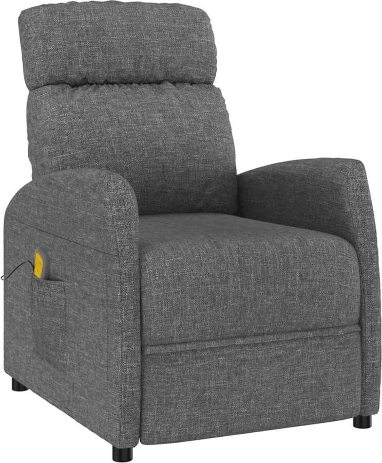 VidaXL Massagestoel verstelbaar stof donkergrijs - Foto 4