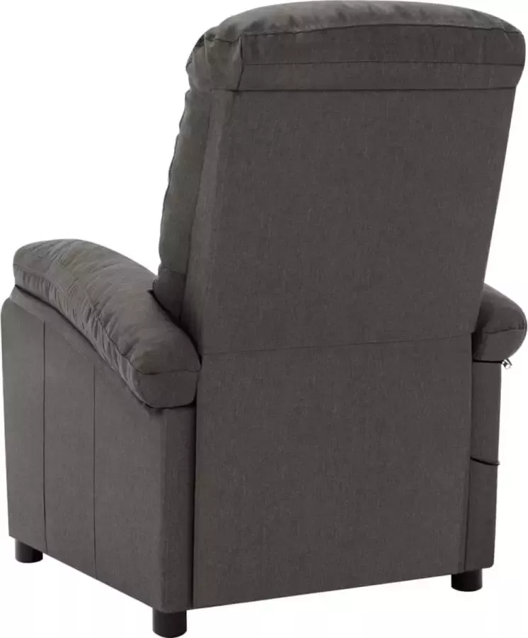 VidaXL Massagestoel verstelbaar stof donkergrijs - Foto 4