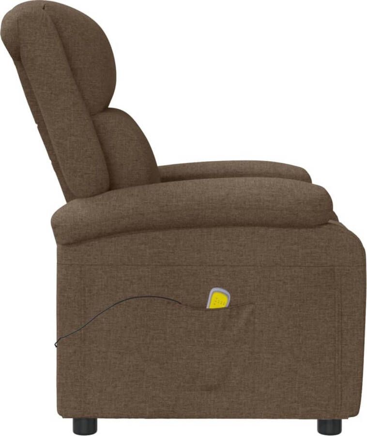 VidaXL Massagestoel verstelbaar stof lichtgeel - Foto 2