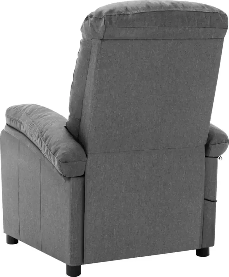 VidaXL Massagestoel verstelbaar stof lichtgrijs - Foto 4