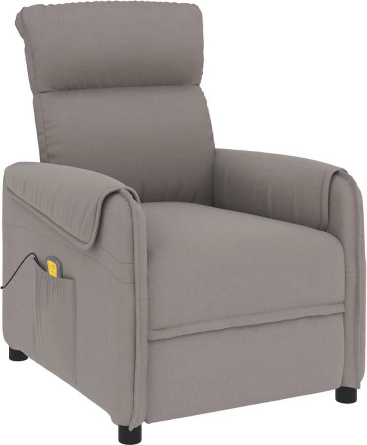 VidaXL -Massagestoel-stof-taupe - Foto 1