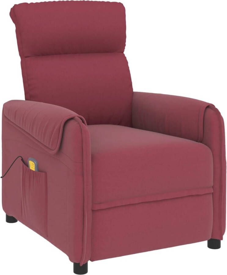 VidaXL -Massagestoel-stof-wijnrood - Foto 1
