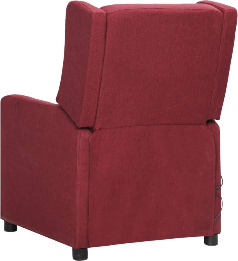 VidaXL Massagestoel verstelbaar stof wijnrood