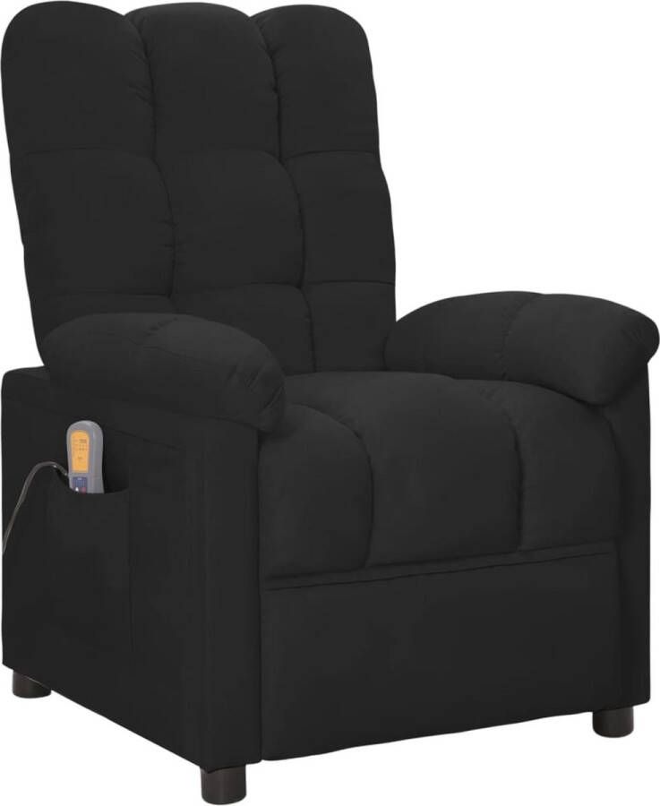 VidaXL Massagestoel verstelbaar stof zwart - Foto 3