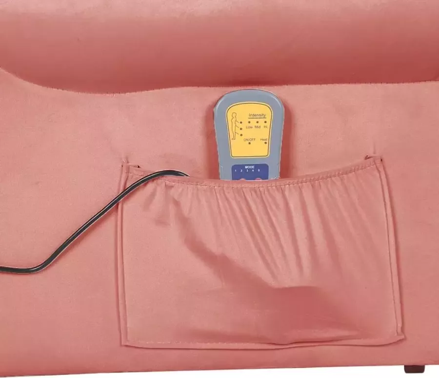 VidaXL -Massagestoel-verstelbaar-fluweel-roze - Foto 1