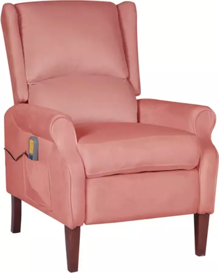 VidaXL -Massagestoel-verstelbaar-fluweel-roze - Foto 2